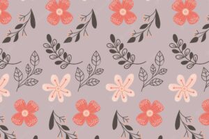 Flowers and leafs pattern