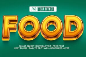 Food text style effect