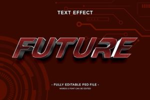 Futuristic text font