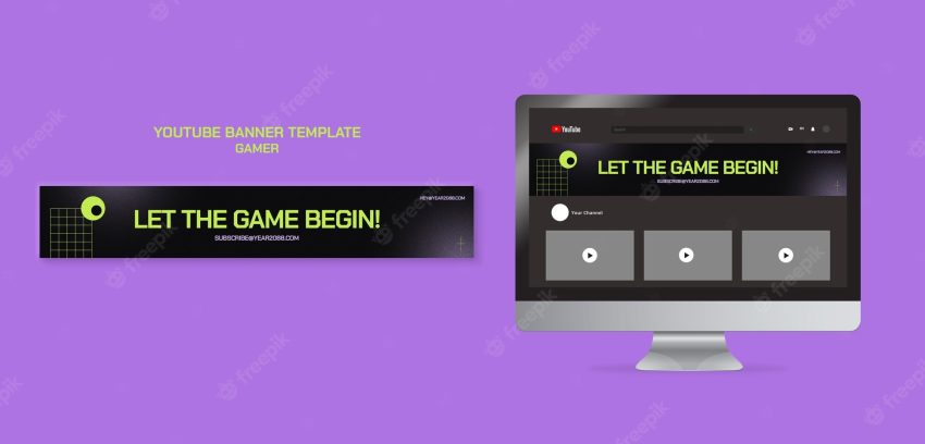 Gaming event youtube banner template