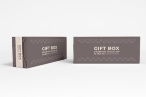 Gift box packaging mockup