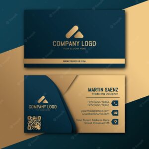 Gold foil business card template