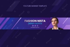 Gradient colored creative youtube banner