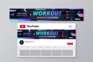 Gradient colored creative youtube banner