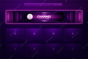 Gradient colored youtube banner