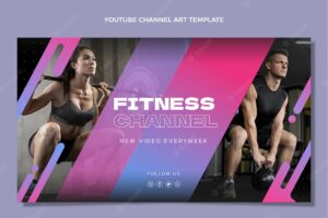 Gradient fitness youtube channel art