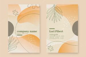 Gradient floral business card