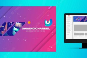 Gradient gaming competition youtube channel art