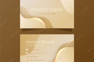 Gradient golden luxury business cards