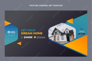 Gradient real estate youtube channel art