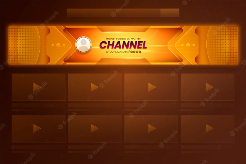 Gradient youtube horizontal banner