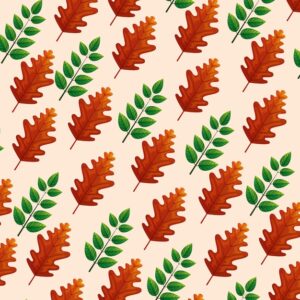 Green and brown leaves background