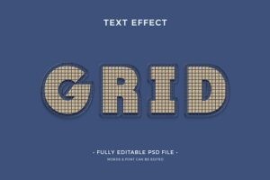 Grid text effect