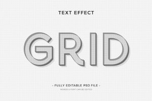 Grid text effect