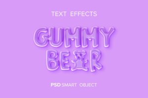Gummy bear liquid text effect