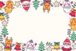 Hand drawn christmas season celebration background