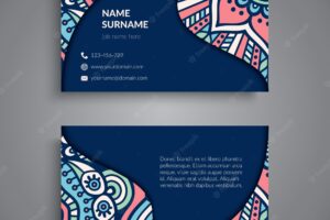 Hand drawn floral business card
