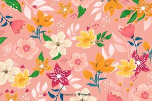 Hand painted floral background