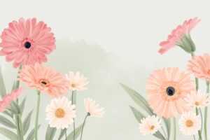 Hand painted watercolor floral background