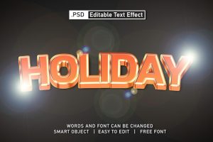 Holiday text effect