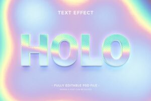 Holo chrome text effect