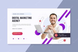 Horizontal digital marketing agency web template design