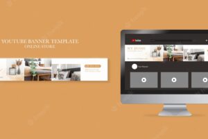 Horizontal youtube banner for home furniture online shop