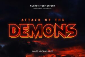 Horror movie and game 3d text style effect