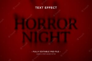 Horror text effect