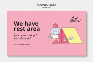 Independent activity and business youtube cover template