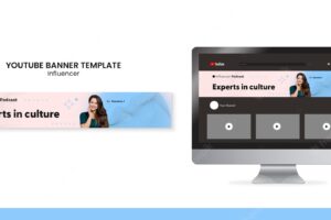 Influencer youtube channel art template design