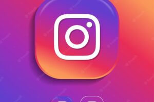 Instagram logo in a modern 3d style