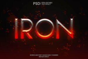 Iron text effect