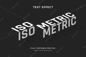 Isometric text effect