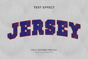 Jersey text effect