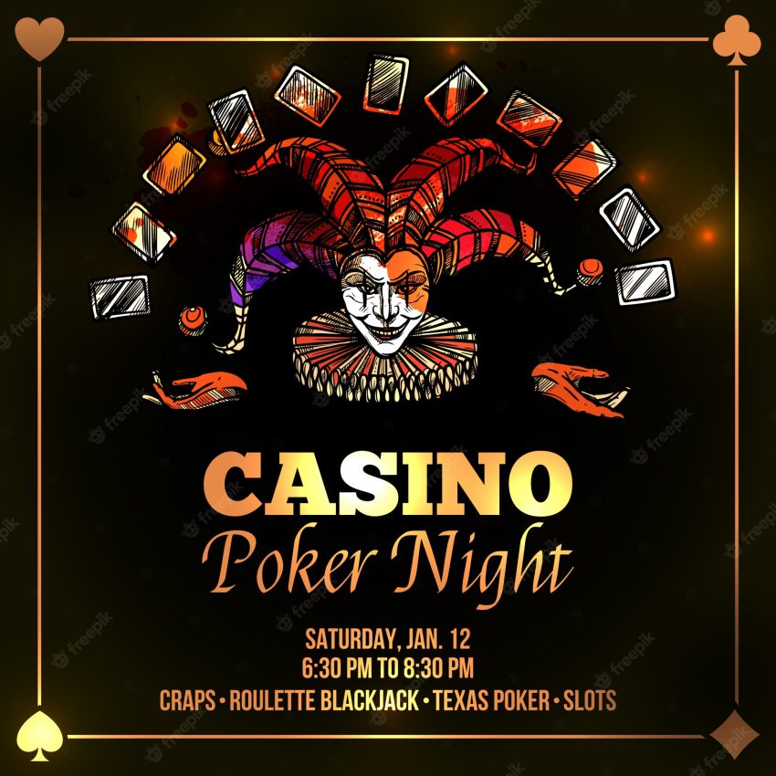 Joker poker illustration