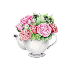 Kettle with flowers