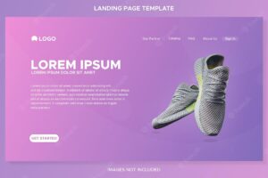 Landing page design template