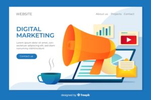 Landing page for marketing