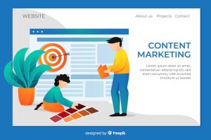 Landing page for marketing