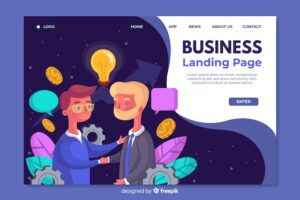 Landing page template for business