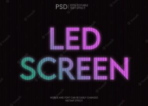 Led screen text effect