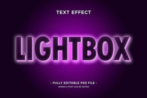 Light box text effect design