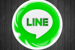 Line logo icon 3d social media in modern style1