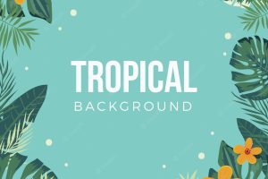Lovely hand drawn tropical background