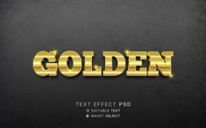 Luxurious gold text effect
