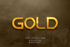 Luxurious gold text effect