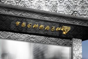 Luxury building signboard 3d logo mockup