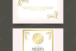 Luxury business card template with ornaments design
