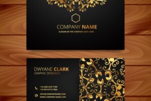 Luxury business card with golden ornaments